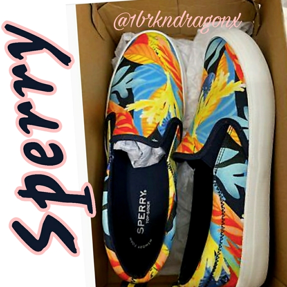 Sperry UnderWater Corals Women's Slipon Canvas Sneaker 🌟 NWT 💕 LIMITED EDITION - Picture 4 of 16